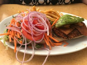 Chick’n Sandwich at Native Foods in Costa Mesa