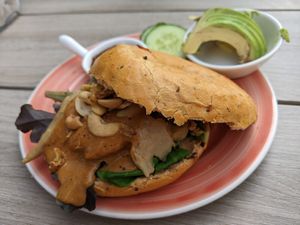 Bali bagel at Bagels & Beans - Waterlooplein in Amsterdam