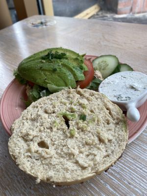 The avocado bagel sandwich  at Bagels & Beans - Waterlooplein in Amsterdam