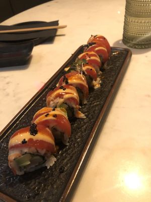 Hearts of palm roll  at Nori in Austin