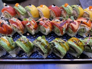 Makis/rolls rainbow, dragon and shiitake   at Nori in Austin
