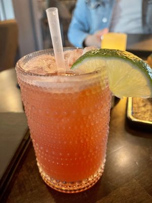Strawberry basil mocktail  at Nori in Austin