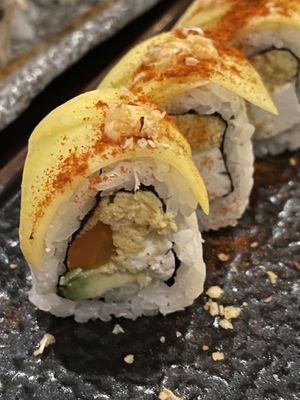 Amazing Manhattan role (with vegan egg !)   at Nori in Austin