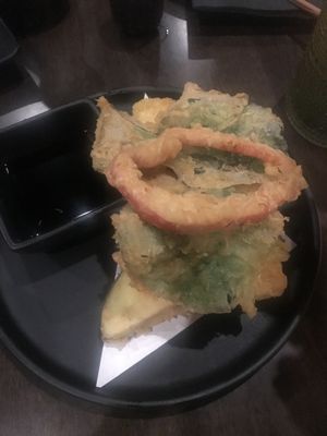 Tempura vegetables   at Nori in Austin