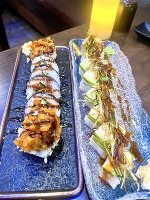 Spider roll and shiitake roll   at Nori in Austin