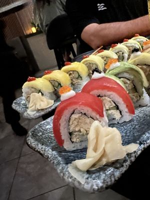 Good choice roll rainbow roll  at Nori in Austin