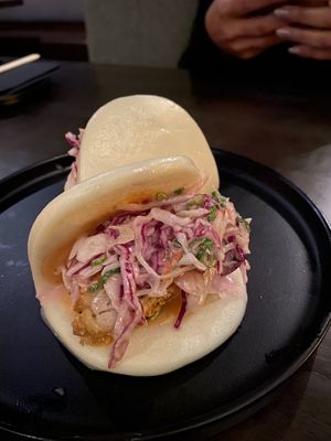 Chick’n Katsu Boa Bun  at Nori in Austin