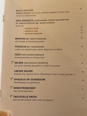 Menu  at Restaurant Krelis in Uitgeest