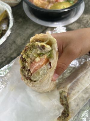 falafel wrap   at Little Aladdin in Mansfield