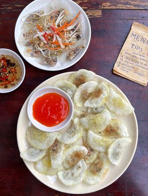 Fried dumplings at Chay Corner in Hue