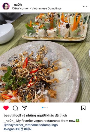 Summer rolls at Chay Corner in Hue