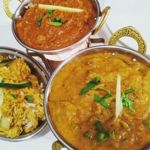 Biryani, vindaloo, matar mushroom at Namaste Himalaya in Jihlava