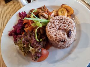 Pulled jackfruit at Kool Runnings Jamaican Restaurant in Inverness