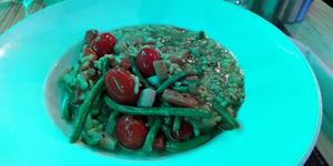 Butternut-Risotto mit verschiedenem Gemüse at Kool Runnings Jamaican Restaurant in Inverness