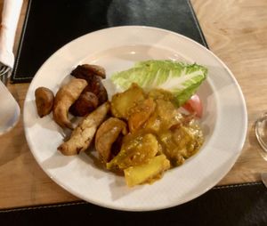 Delicious jackfruit currystarter  at Kool Runnings Jamaican Restaurant in Inverness