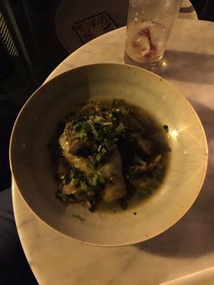 Interesting cabbage rolls stuffed with mushrooms  #Veganuary at Persil in Paris