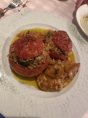   at Ouzeri in Santorini