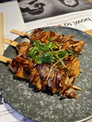Oyster mushroom skewers  at Wagamama - Valley Centertainment in Sheffield