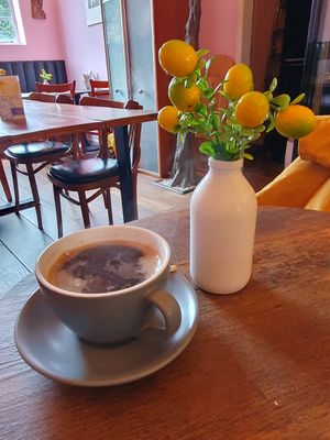 Americano at Elie's Cafe in North London