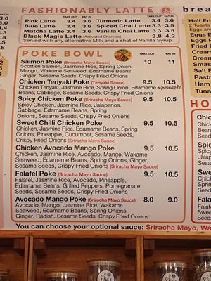 Bottom two are vegan at Elie's Cafe in North London