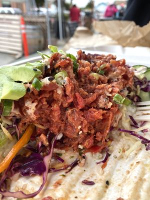 Paso ‘Poke’ bowl. The ‘poke’ is made of tomato. Delicious and creative!    at Soto's True Earth Market in Cambria