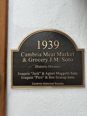 Former meat market now Earth Markett  at Soto's True Earth Market in Cambria