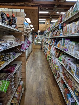 Chips, sweets, and the cold section. Lots of veg items! at Soto's True Earth Market in Cambria