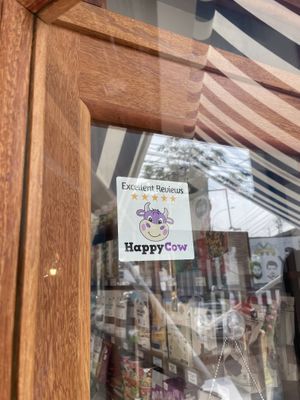 Happy cow  at Jan Vegan Market in Lima