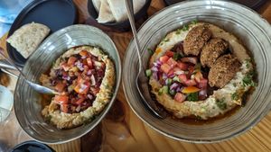 Falafel balls at Lula Casco in Panama City