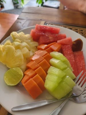 Fruitplatter for 20 K at Adam's Coffee & Pastry in Yogyakarta