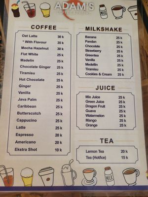  at Adam's Coffee & Pastry in Yogyakarta