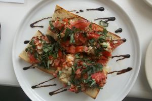 bruschetta at La Spiaggia Ristorante in Ocean Shores