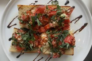 bruschetta at La Spiaggia Ristorante in Ocean Shores