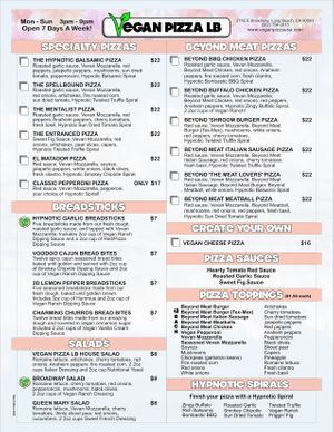 Spring Menu 2023
Added Beyond 'Shroom Pizza, Charming Churros Bread Bites, and the Queen Mary Salad. VEGAN ONLY, but you don't have to be vegan to enjoy it. #hypnoticspiral at Jug Band Coffee and Tea in Long Beach