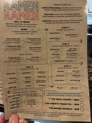 Mark the menu and then your order is done  at Ramen Ramen in Queenstown