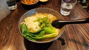 Vegan ramen with bok choy and fried tofu at Ramen Ramen in Queenstown