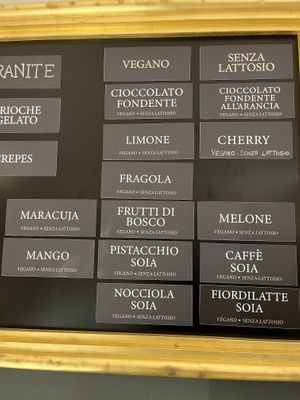 Vegan flavors   at Gasperini Gelateria dal 1936  in Monopoli