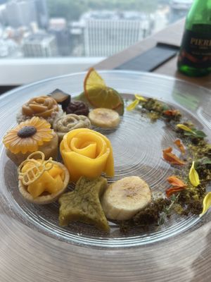 The sweets plate of Blooming Afternoon Tea Summer 2025  at OASIS GARDEN in Tokyo