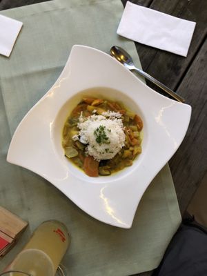 The veg curry.  at Gasthof zur Traube in Grein