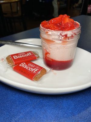 Strawberry desert  at Nauti Lobstah in Apopka