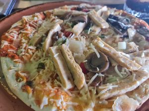 Vegan pizza at Tango in Calpe