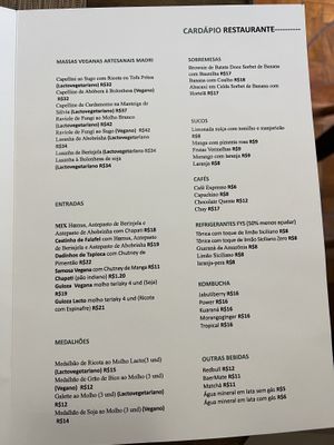 Cardápio   at Crocco Veg in Belo Horizonte
