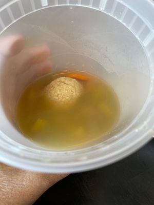 Matzo ball goodness  at Ben & Esther's Vegan Jewish Deli in Oceanside