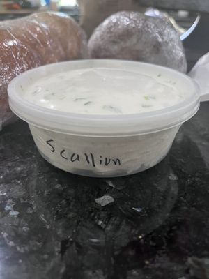 Scallion Schmear at Ben & Esther's Vegan Jewish Deli in Oceanside