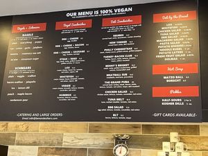 Menu  at Ben & Esther's Vegan Jewish Deli in Oceanside