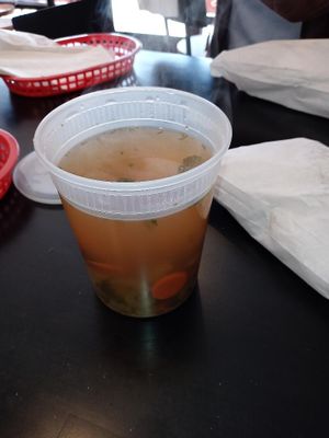 Matzo Ball Soup at Ben & Esther's Vegan Jewish Deli in Oceanside