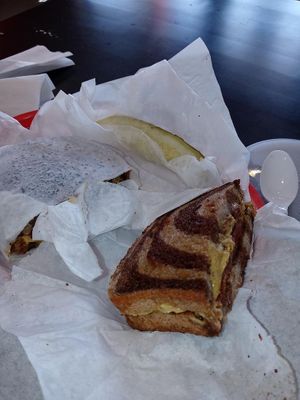 New Yorker at Ben & Esther's Vegan Jewish Deli in Oceanside