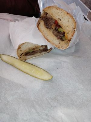 Philly Cheesesteak at Ben & Esther's Vegan Jewish Deli in Oceanside