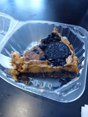 Pumpkin Cheesecake at Ben & Esther's Vegan Jewish Deli in Oceanside