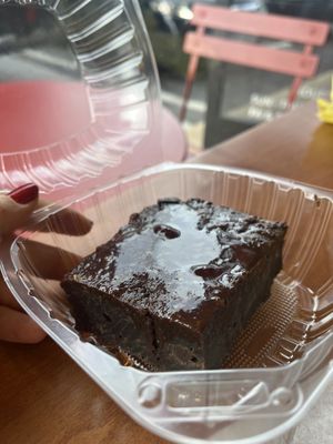 Raspberry brownie….hard and dry. Threw most of it out.  at Ben & Esther's Vegan Jewish Deli in Oceanside